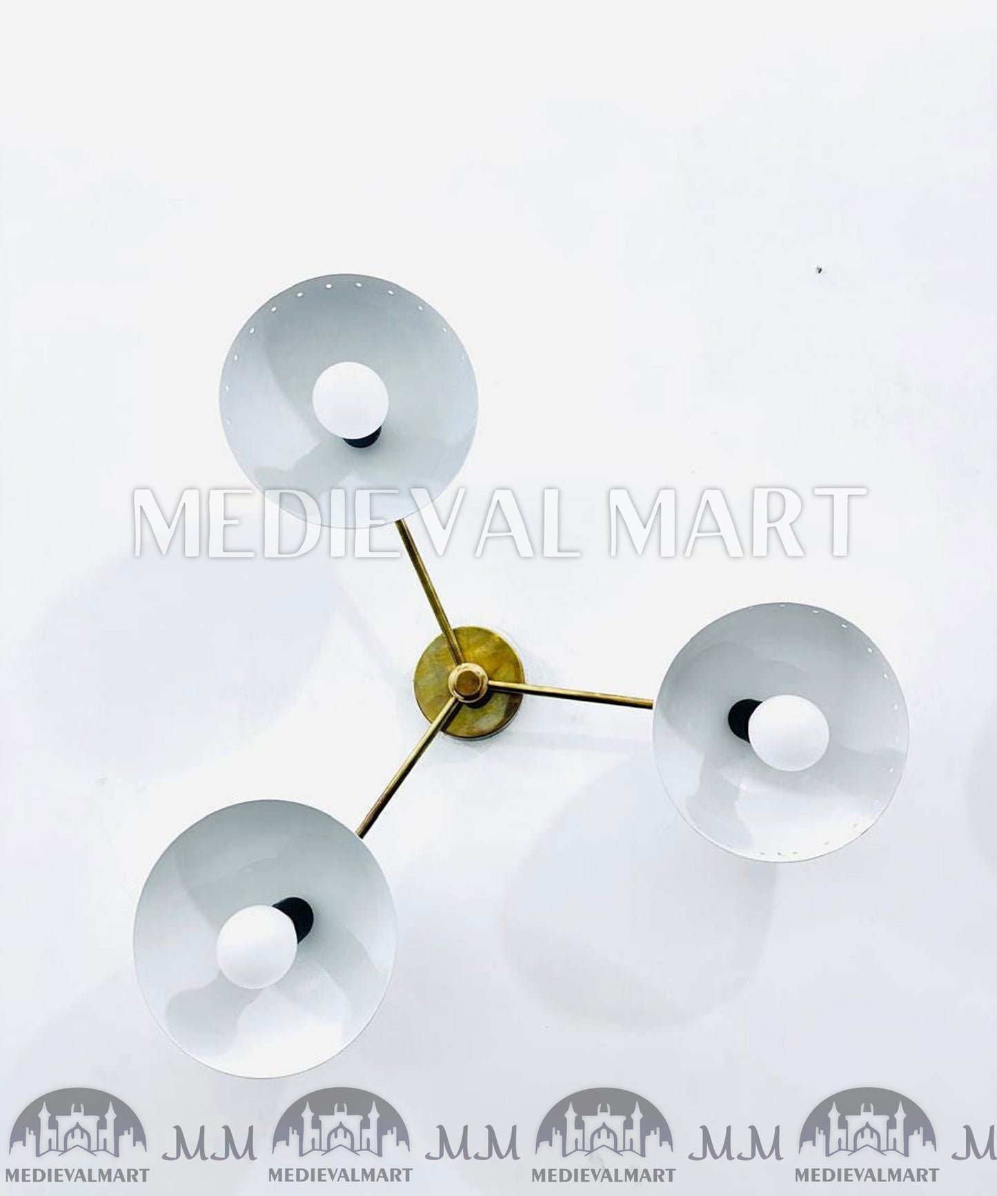 MEDIEVALMART Handmade Brass Sputnik Wall Sconce: Mid-Century Modern Light Fixture