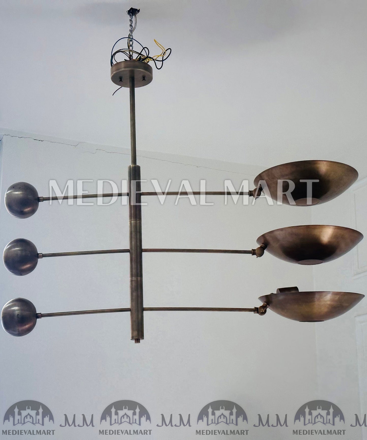 MEDIEVALMART Handmade Modern Sputnik Chandelier | 6-Arm Balancing Light Fixture