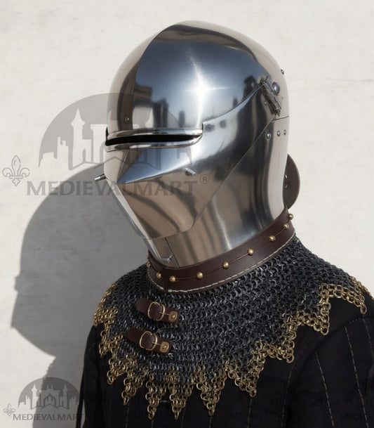 Casque de combat bascinet Houndskull de garde royale italienne du XVe siècle MEDIEVALMART