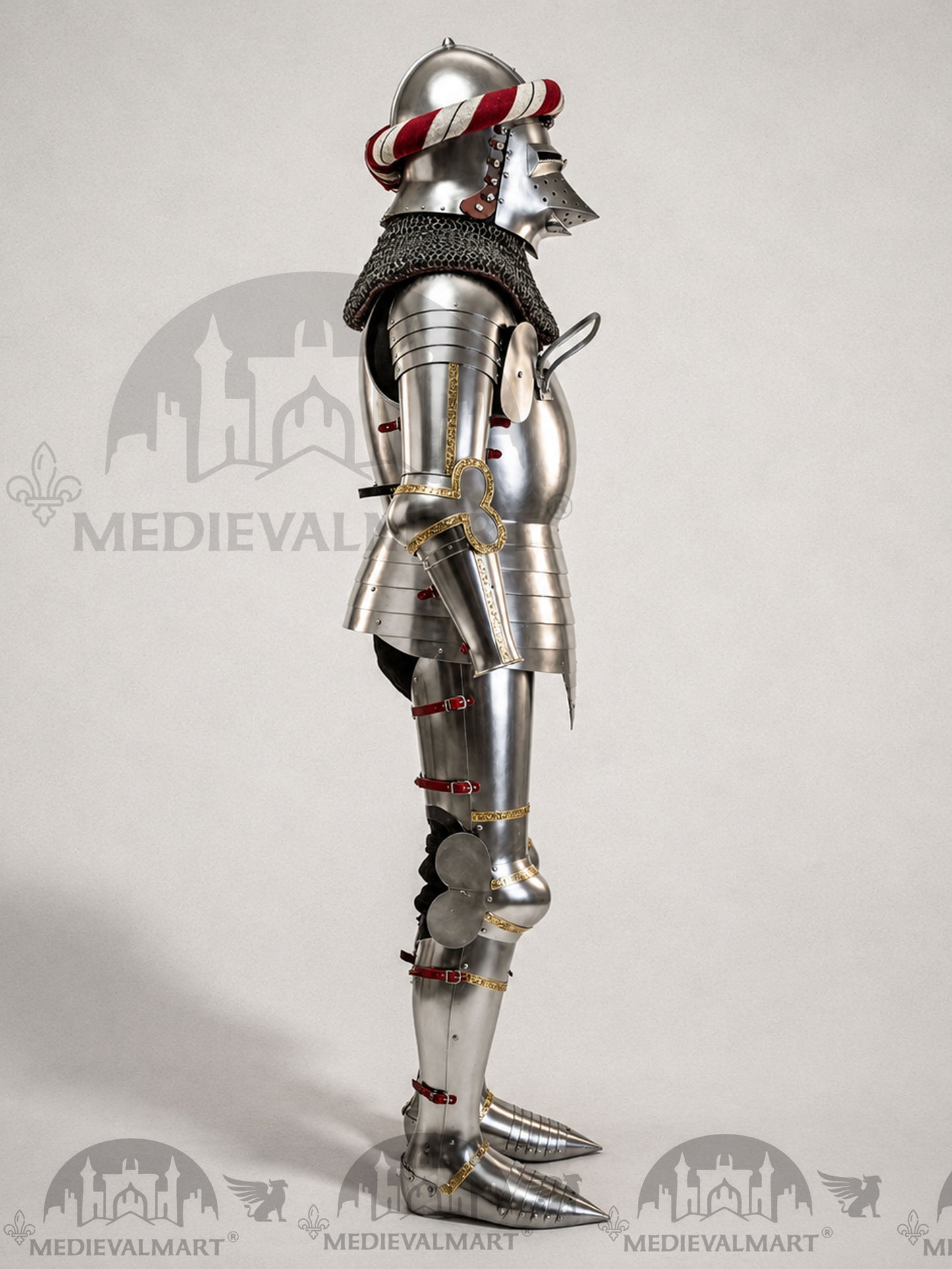 MEDIEVALMART Francis Authentic Medieval Full set of Armor W/H Hundshughel Bacient