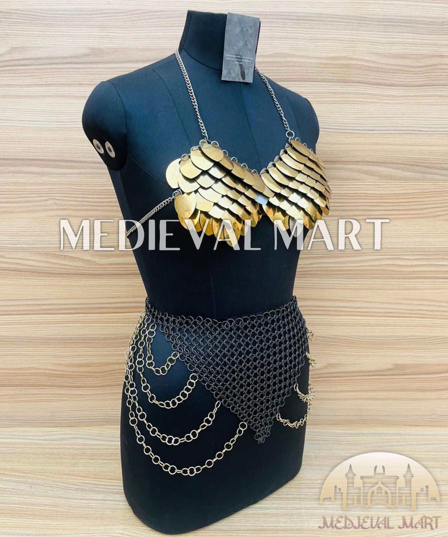 MEDIEVALMART Women’s SunForge) plate Armor W/h Skirt