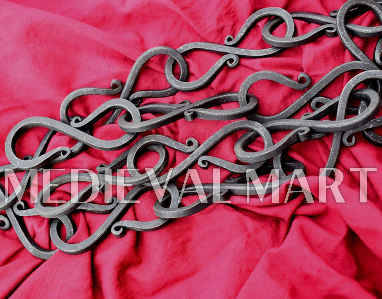 MEDIEVALMART Hand Forged Medieval Viking S hook Chain