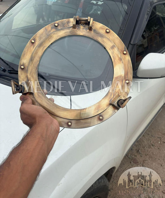 MEDIEVALMART Antique Braas Finish Maritime Ship Porthole