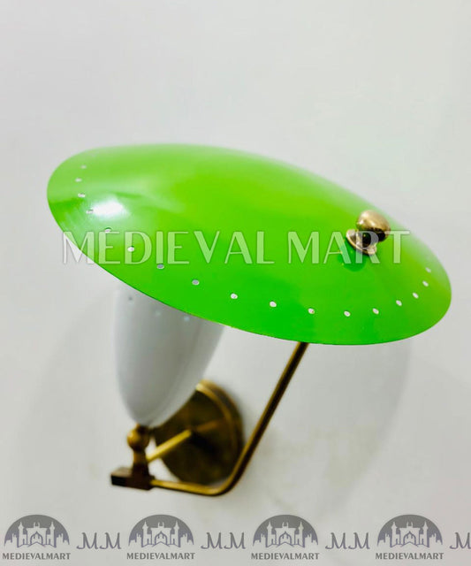 MEDIEVALMART Handmade Custom Brass Wall Lamp: Mid-Century Modern Sconce