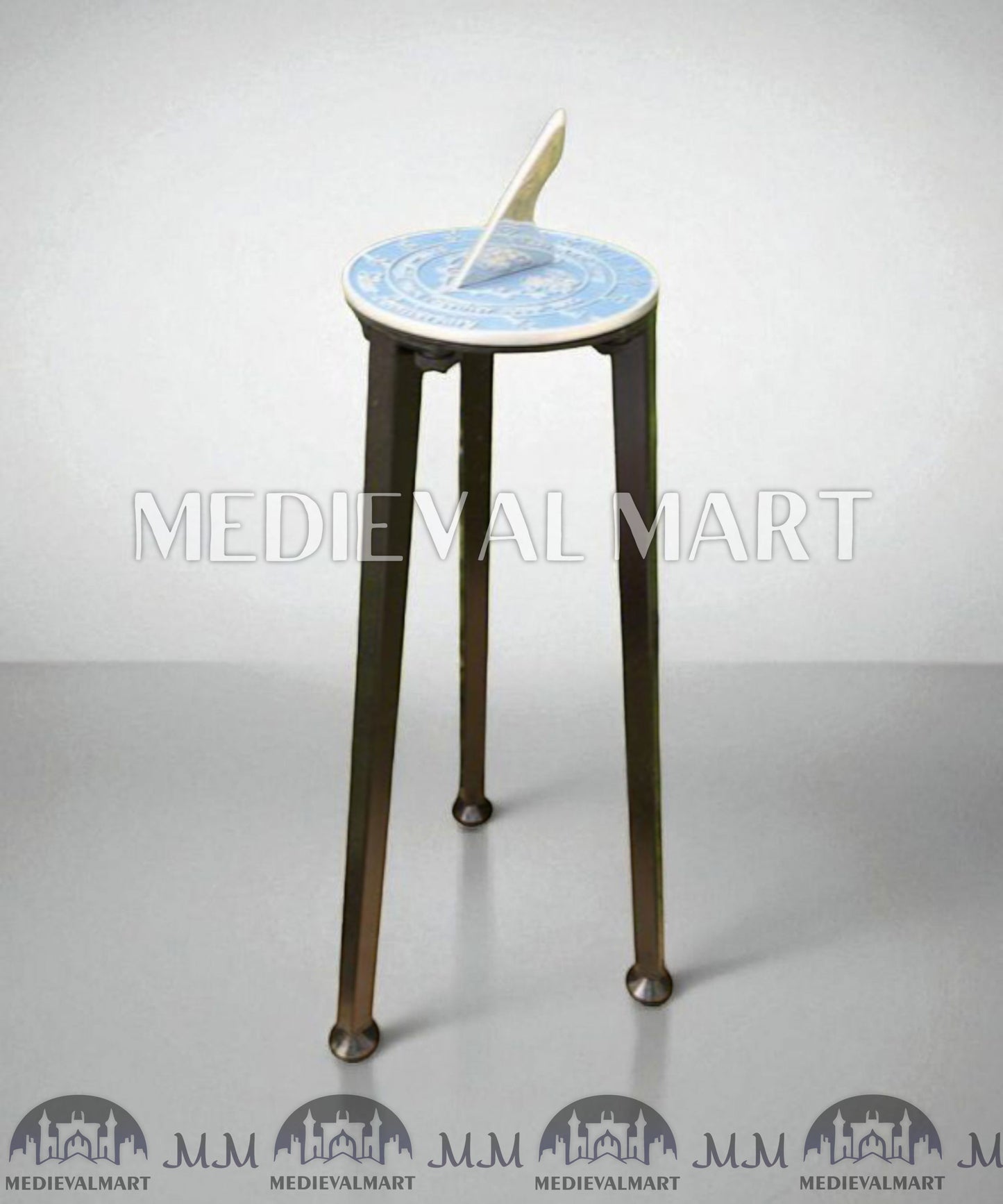 MEDIEVALMART 25th "Wonderful Years" Silver Anniversary Sundial Clock Best Gift For Anniversary Day