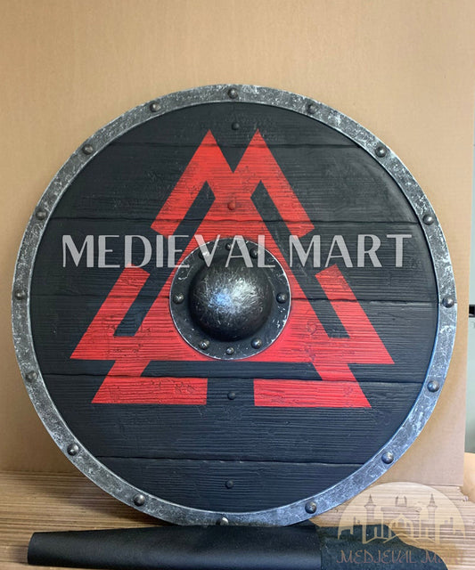 MEDIEVALMART Novgorod Vikings Valhalla Authentic Battleworn Viking Wooden Shield | Gifts For Dad