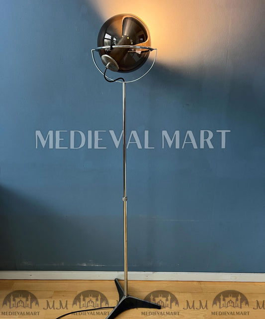 MEDIEVALMART Vintage Raak Space Age Globe Eyeball Floor Lamp by Frank Ligtelijn