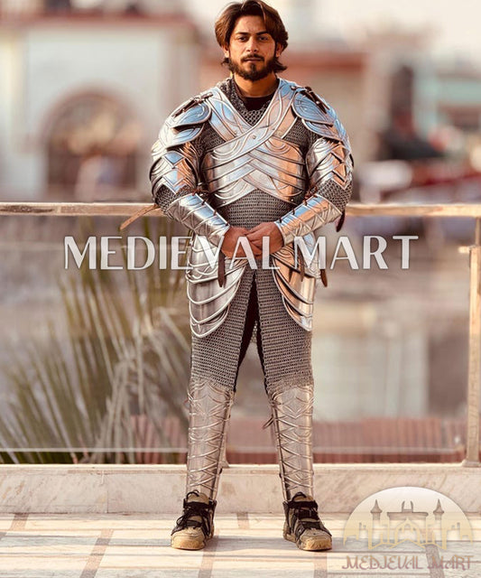 MEDIEVALMART Medieval Second Age Elves Full Suit Of Armor Cuirass/Bracers/Leg Greaves/Shoulders