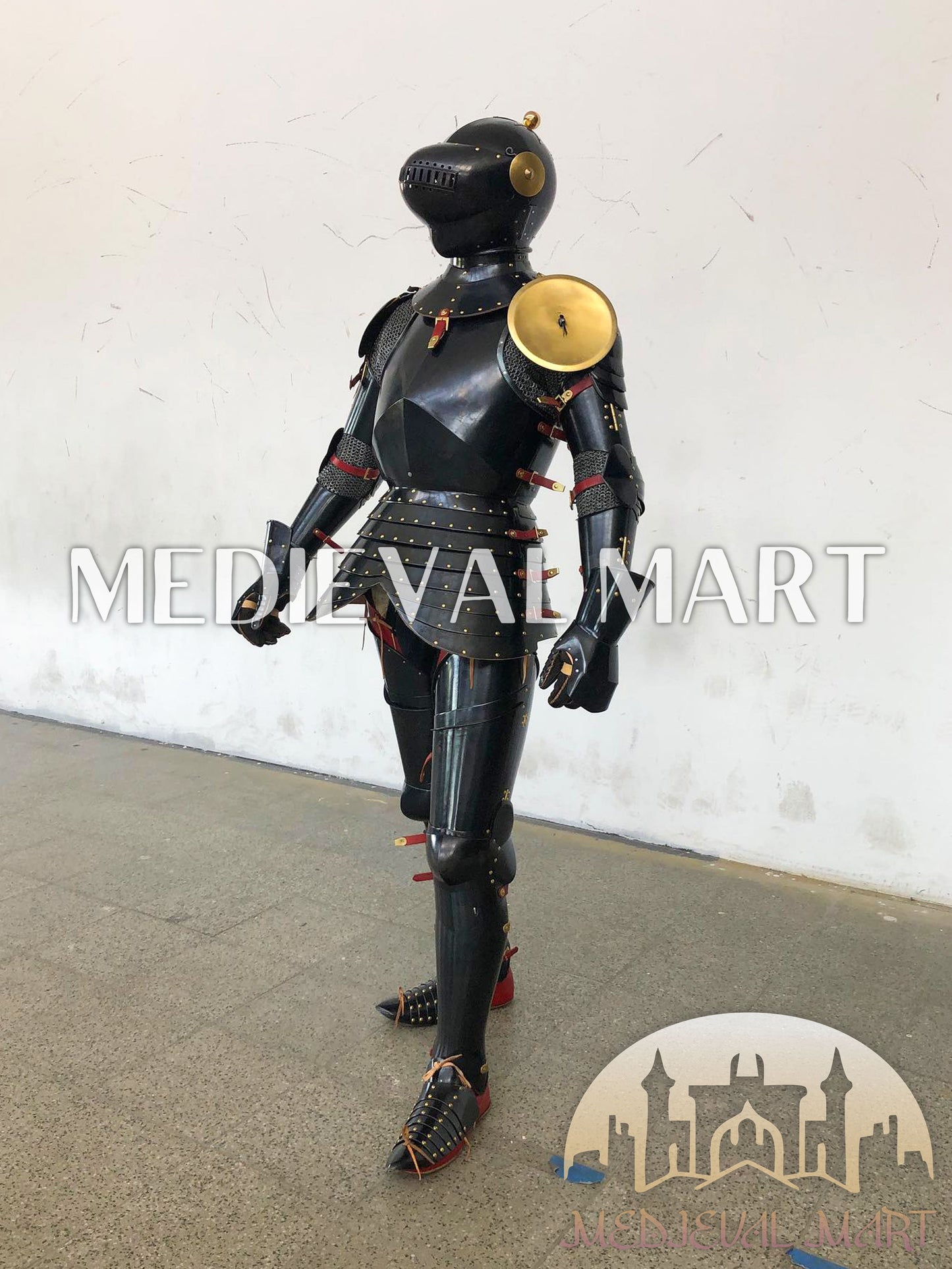 MEDIEVALMART Medieval Knight Katernbrust Full Body Armor Set W/H Sword
