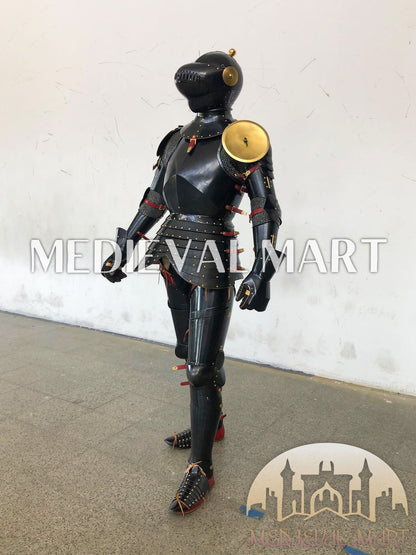 MEDIEVALMART Medieval Knight Katernbrust Full Body Armor Set W/H Sword