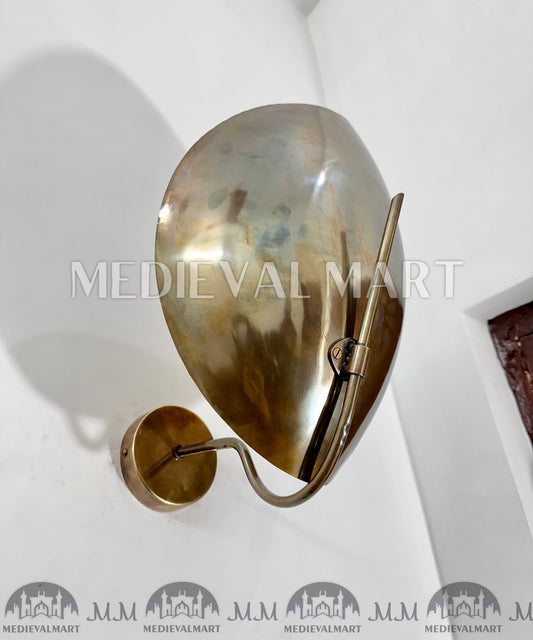 MEDIEVALMART Vintage Brass Beetle Sconce: Mid Century Modern Wall Light Fixture