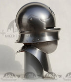 MEDIEVALMART Hungary Mid Century Medieval Gothic Celata War Helmet With Neck Armor