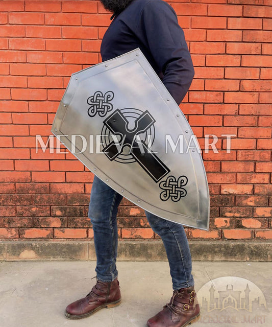 MEDIEVALMART Medieval Crusader Knight Templar Celtic Black Cross Shield | Gift for Halloween Day