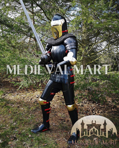 MEDIEVALMART Medieval Roman Empire Kastenbrust full Body Plate Armour Suit W/H Alexander (ROA 1332), Sword