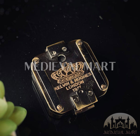 MEDIEVALMART Antique Working Brass Brunton Compass Unique Marine Antique Finish | Gift For Mom, Dad