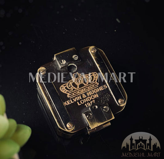 MEDIEVALMART Antique Working Brass Brunton Compass Unique Marine Antique Finish | Gift For Mom, Dad