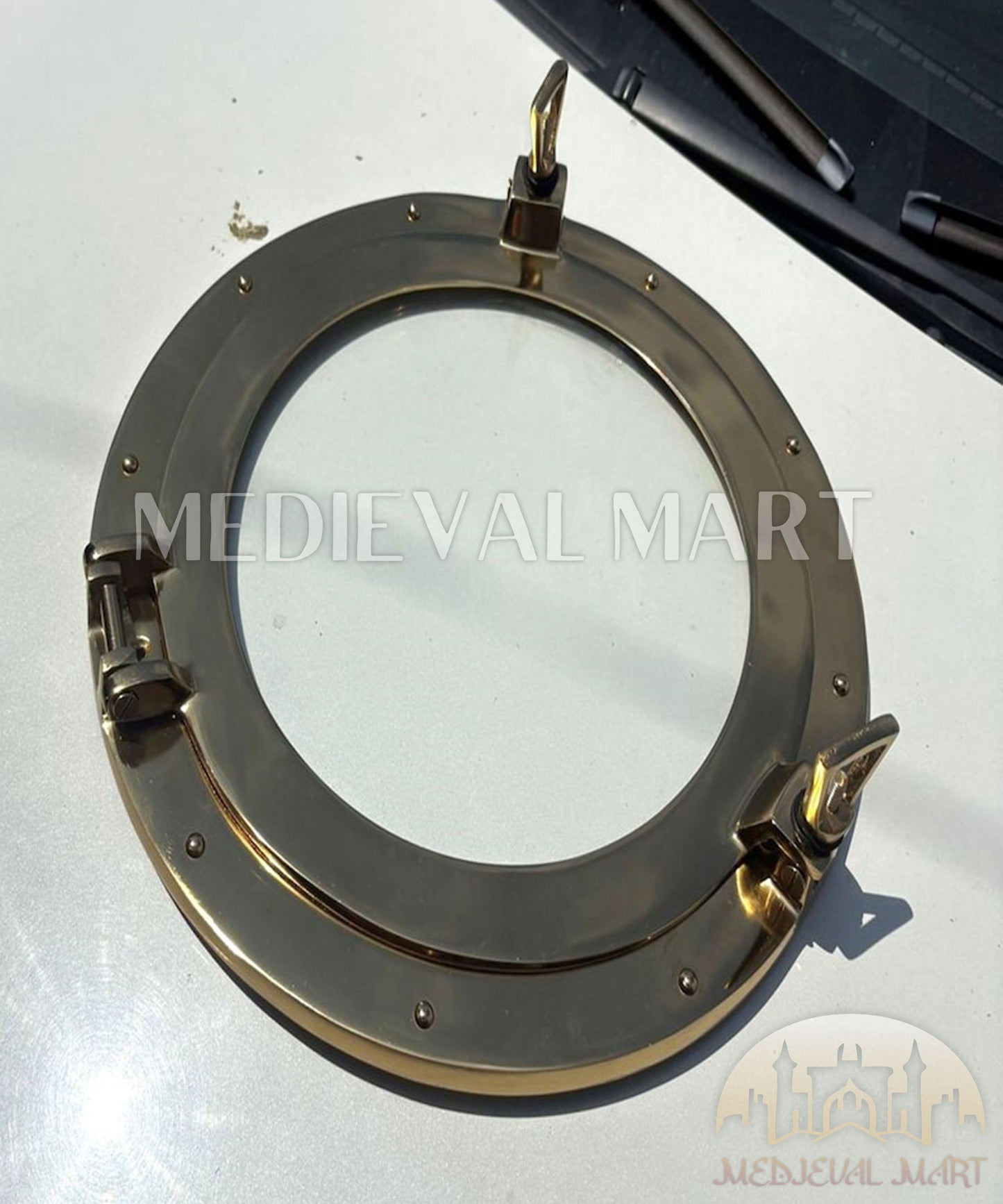 MEDIEVALMART Antique Braas Finish Maritime Ship Porthole