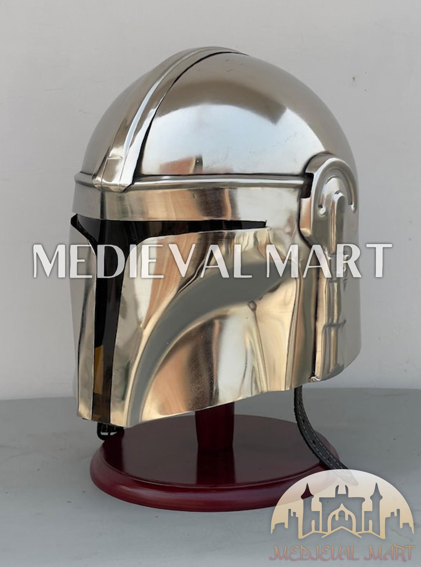MEDIEVALMART "The Mandalorian" Din Djarin Boba Fett Helmet W/H Free Stand | Star Wars Props