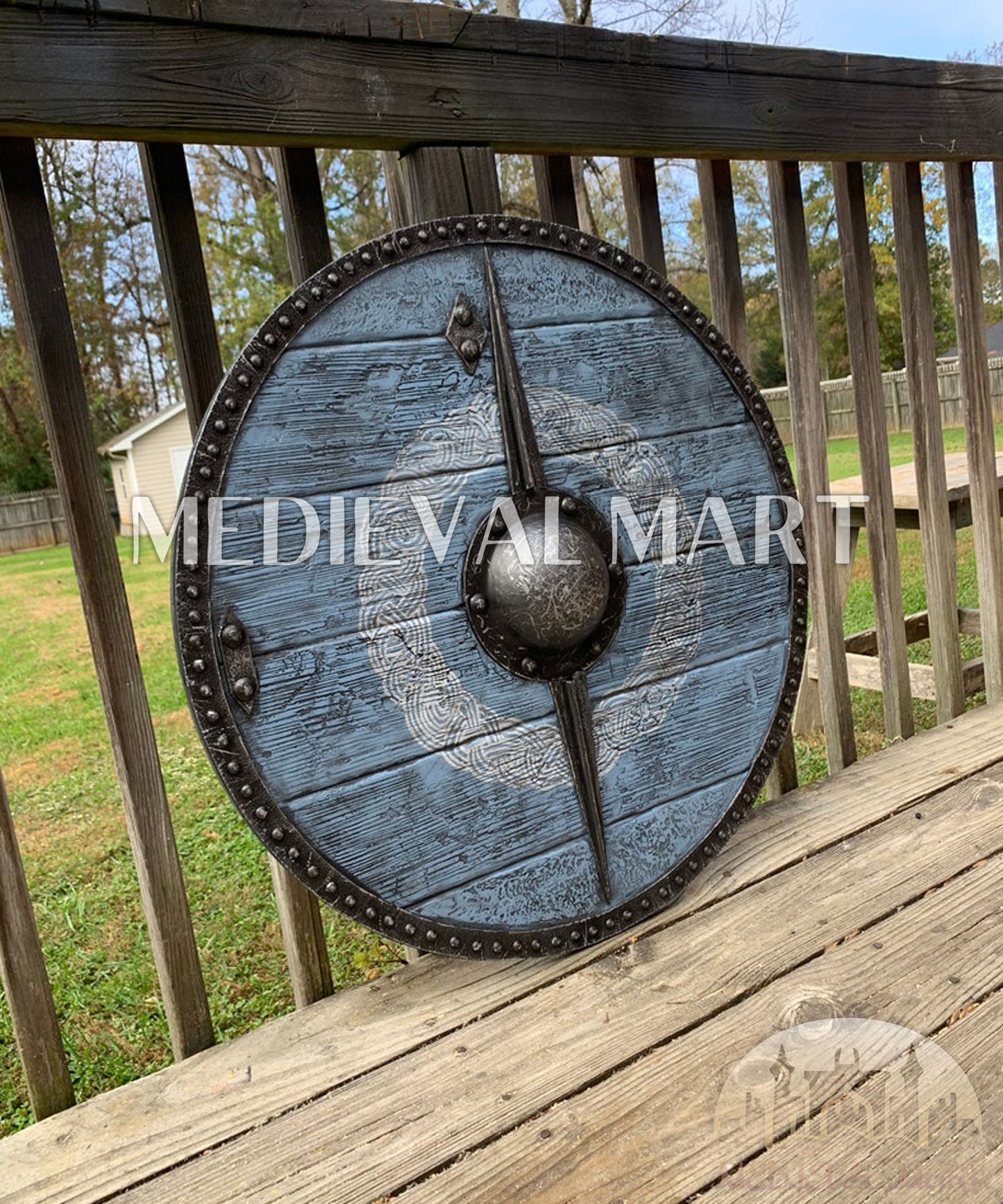 MEDIEVALMART Iconic Viking's Original Lagertha Shieldmaiden  Warrior Battle’s Viking Wooden Shield | Gifts For Dad
