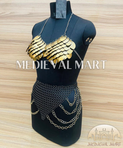 MEDIEVALMART Women’s SunForge) plate Armor W/h Skirt