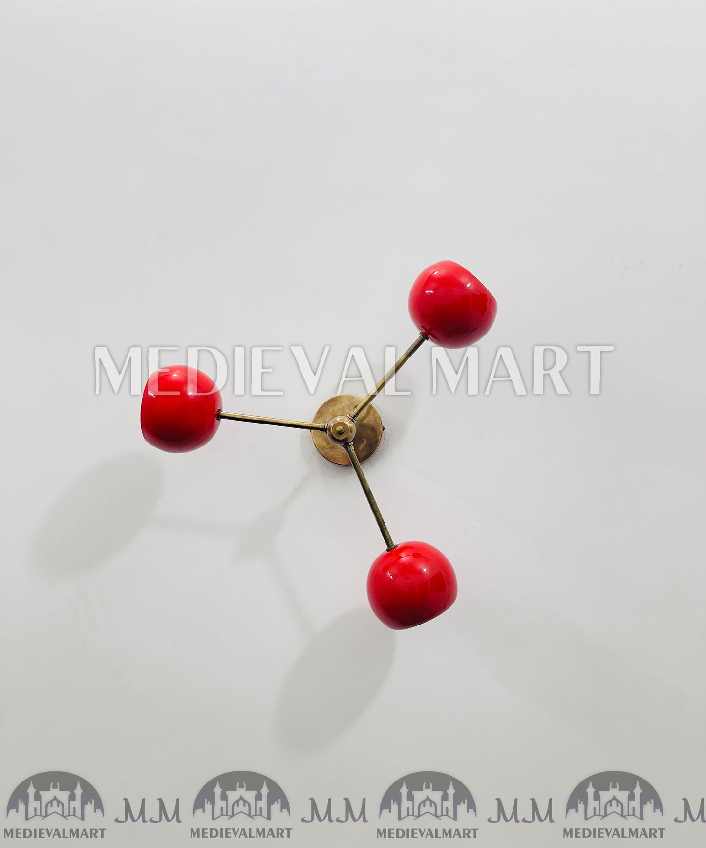 MEDIEVALMART Handmade Metal Brass Wall Sconce: Multicolour Triangle Lamp, Home Decor