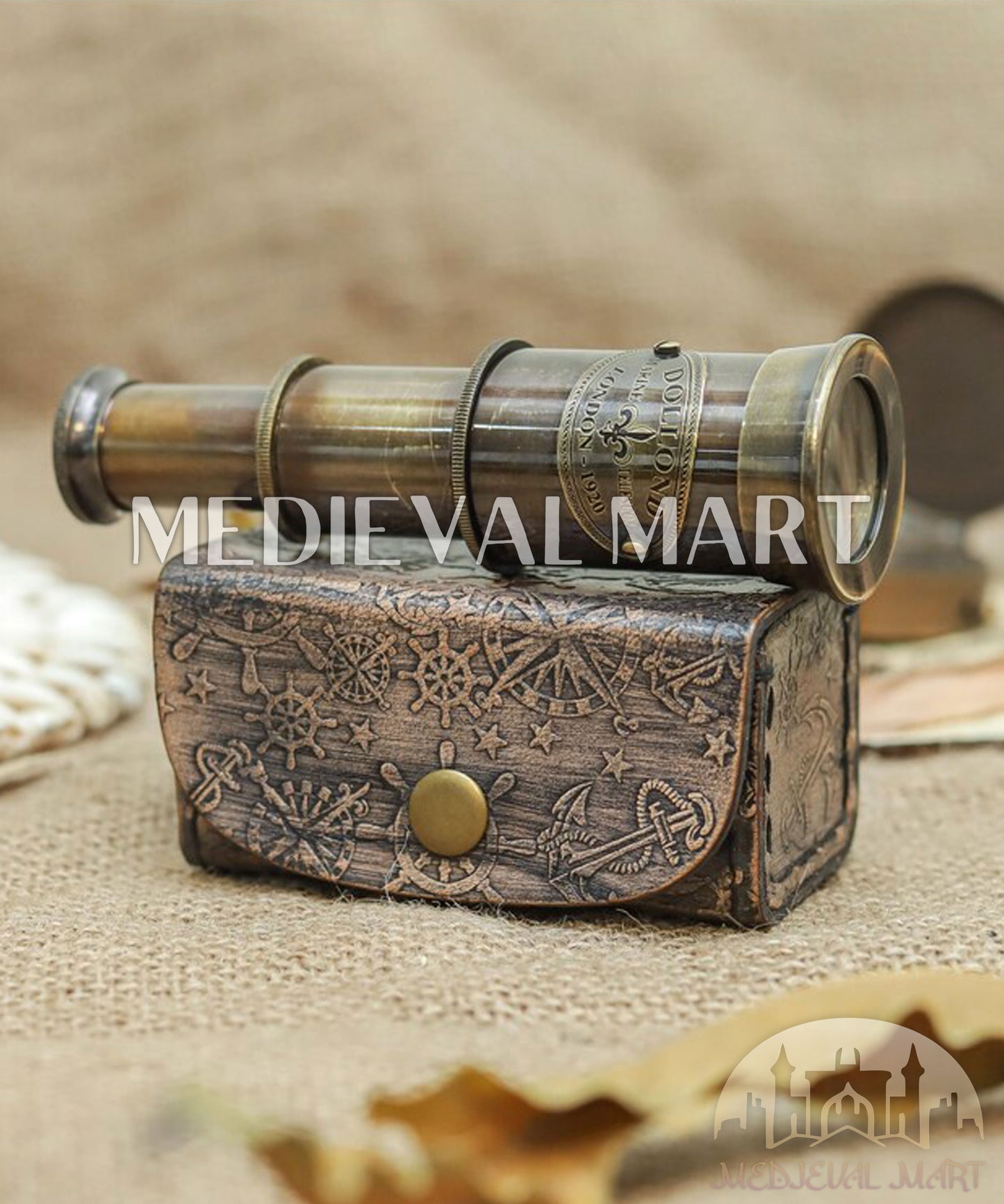 MEDIEVALMART Handmade Decorative 6-Inch Reflector Telescope: Rustic Nautical Decor Gift for Mom