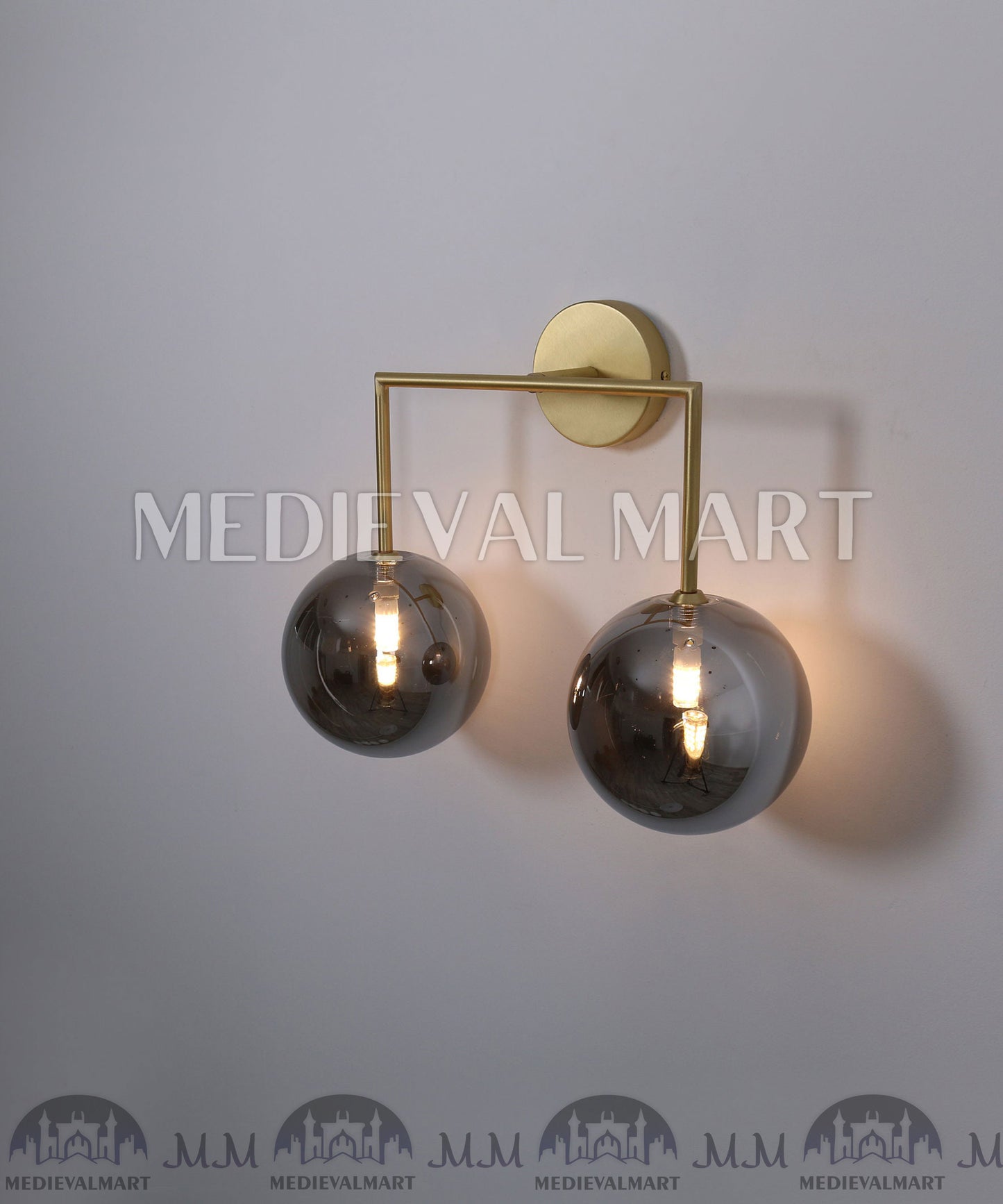 MEDIEVALMART Brass Wall Lights ,Wall Sconce ,Wall lamp ,Vanity Lights , Sconce Light