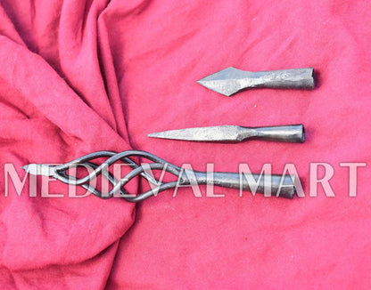 MEDIEVALMART Hand-Forged Iron Medieval and Viking Arrowheads