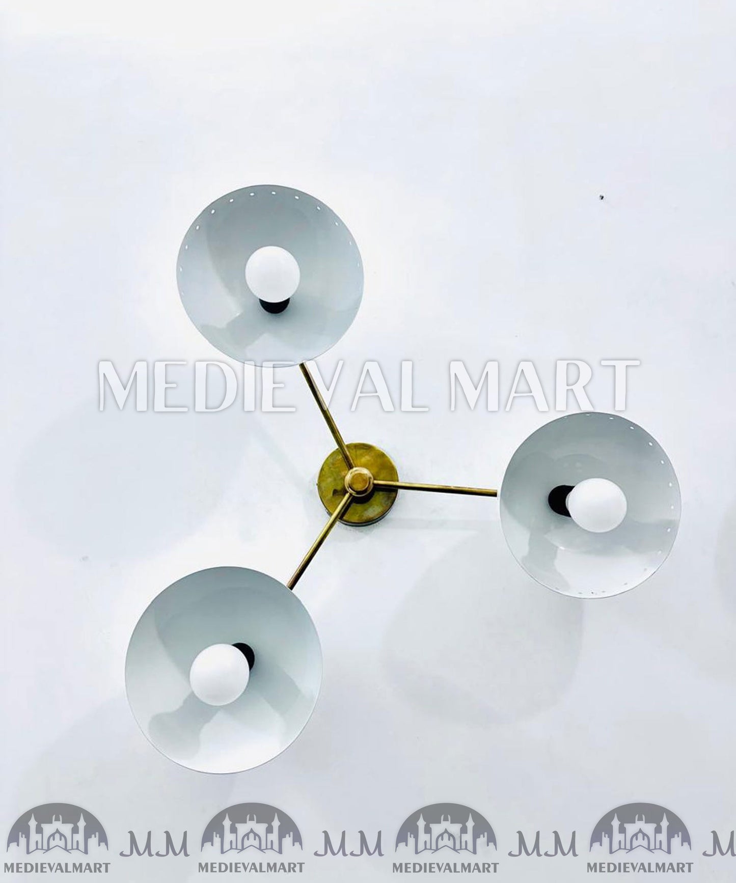 MEDIEVALMART Handmade Brass Sputnik Wall Sconce: Mid-Century Modern Light Fixture