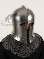 MEDIEVALMART 15th-century Italian war Simple barbute helmet / Best for Reenactment