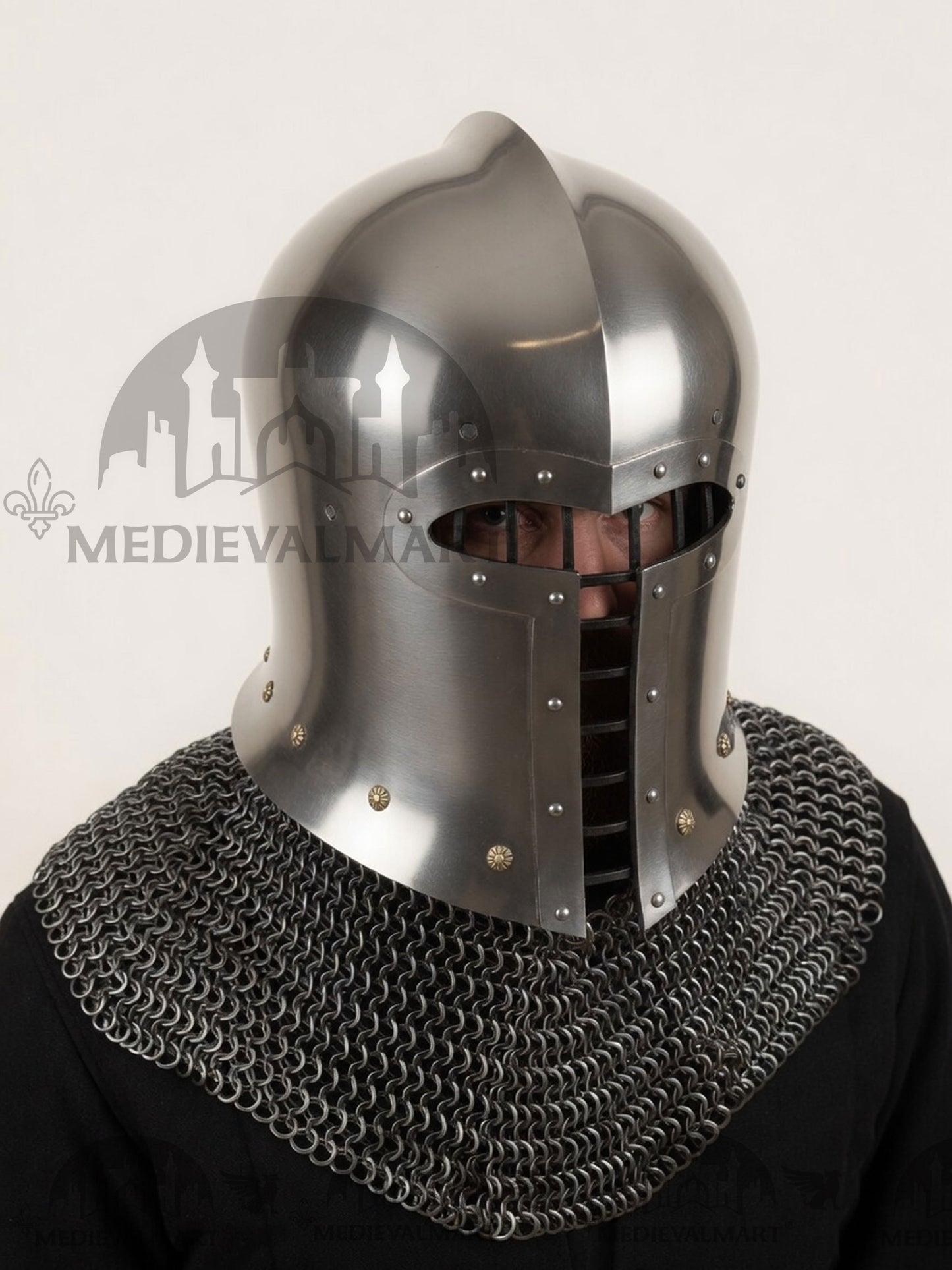 MEDIEVALMART 15th-century Italian war Simple barbute helmet / Best for Reenactment
