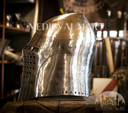 MEDIEVALMART Medieval Forged Steel Alexander (ROA 1332) Full Size War Helmet