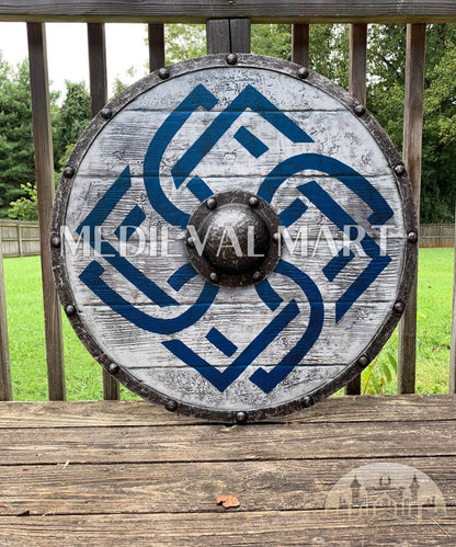 MEDIEVALMART Iconic Viking's Legend’s Last Kingdom  Battleworn Iconic Viking Wooden Shield | Gifts For Dad