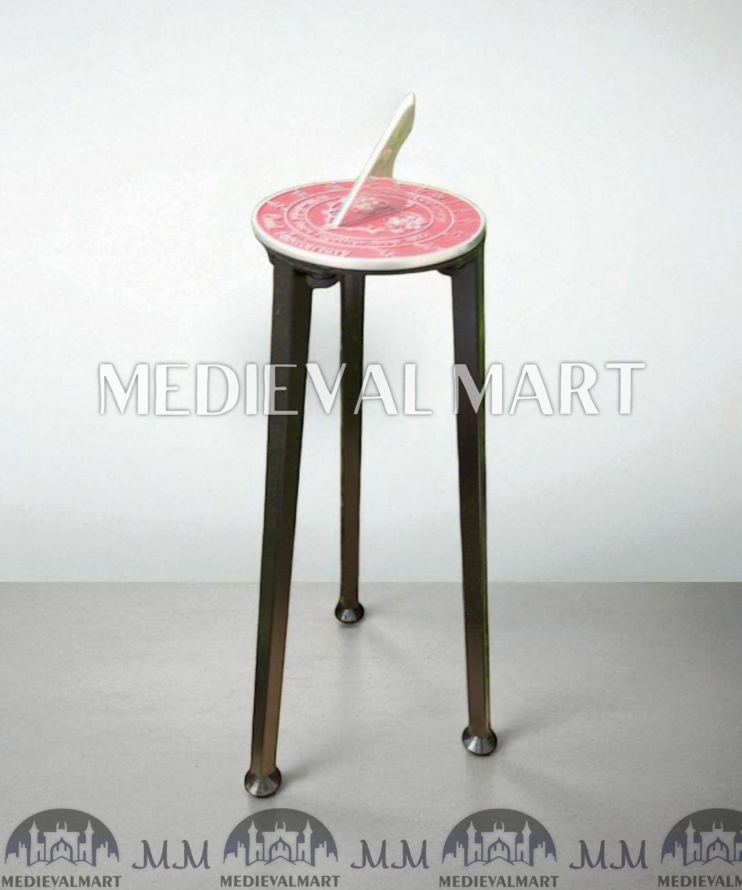 MEDIEVALMART 35th "Wonderful Years" Coral Anniversary Sundial Clock Gift For Parents Anniversary