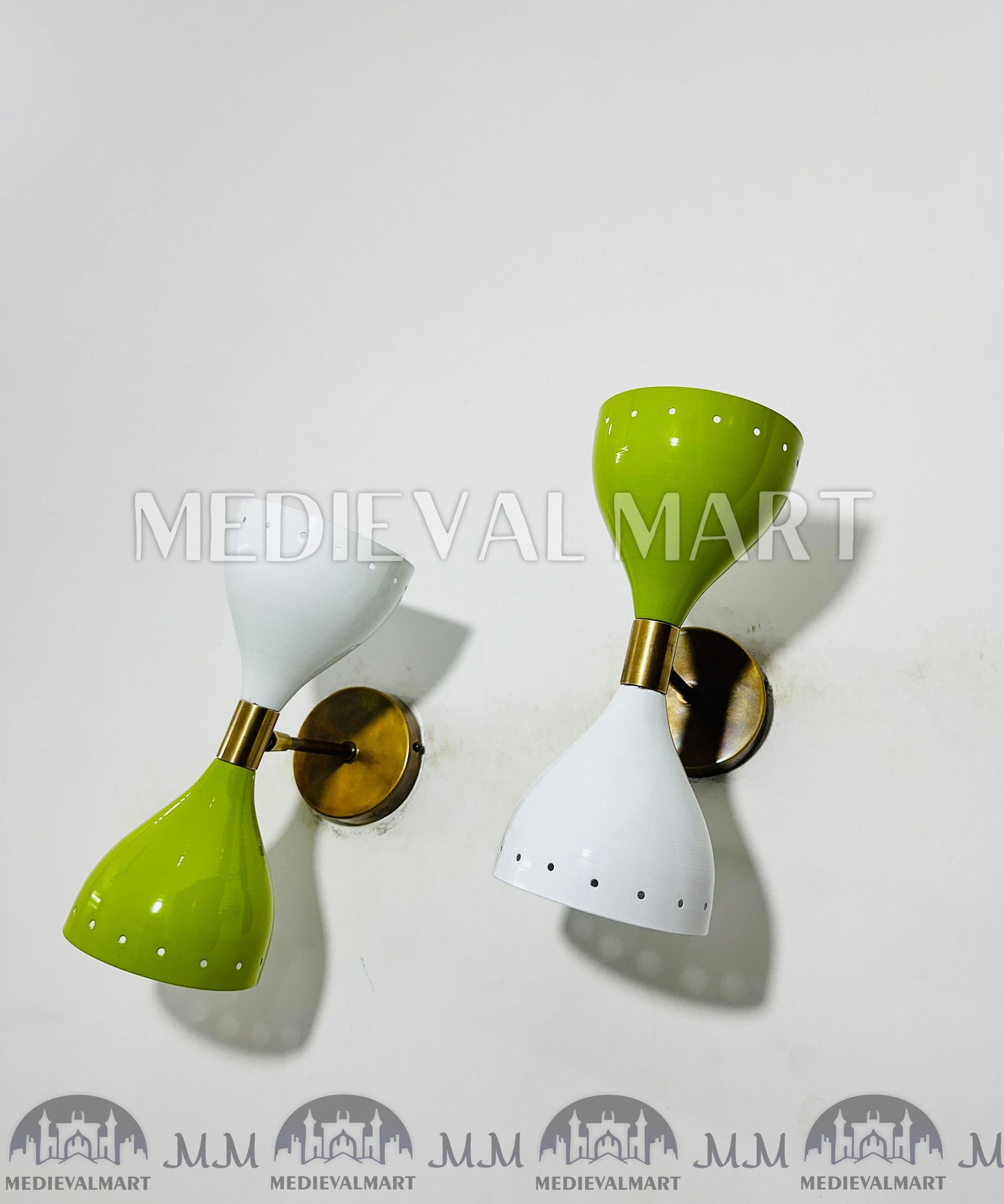 MEDIEVALMART Italian Lamp Modern Wall Sconce Bedside Lamp Mid century Fixture Handcrafted