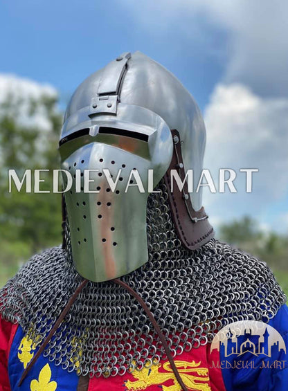 MEDIEVALMART Extreme Collection of Medieval Bascinet Longface Buhurt kalpvissior Helmet