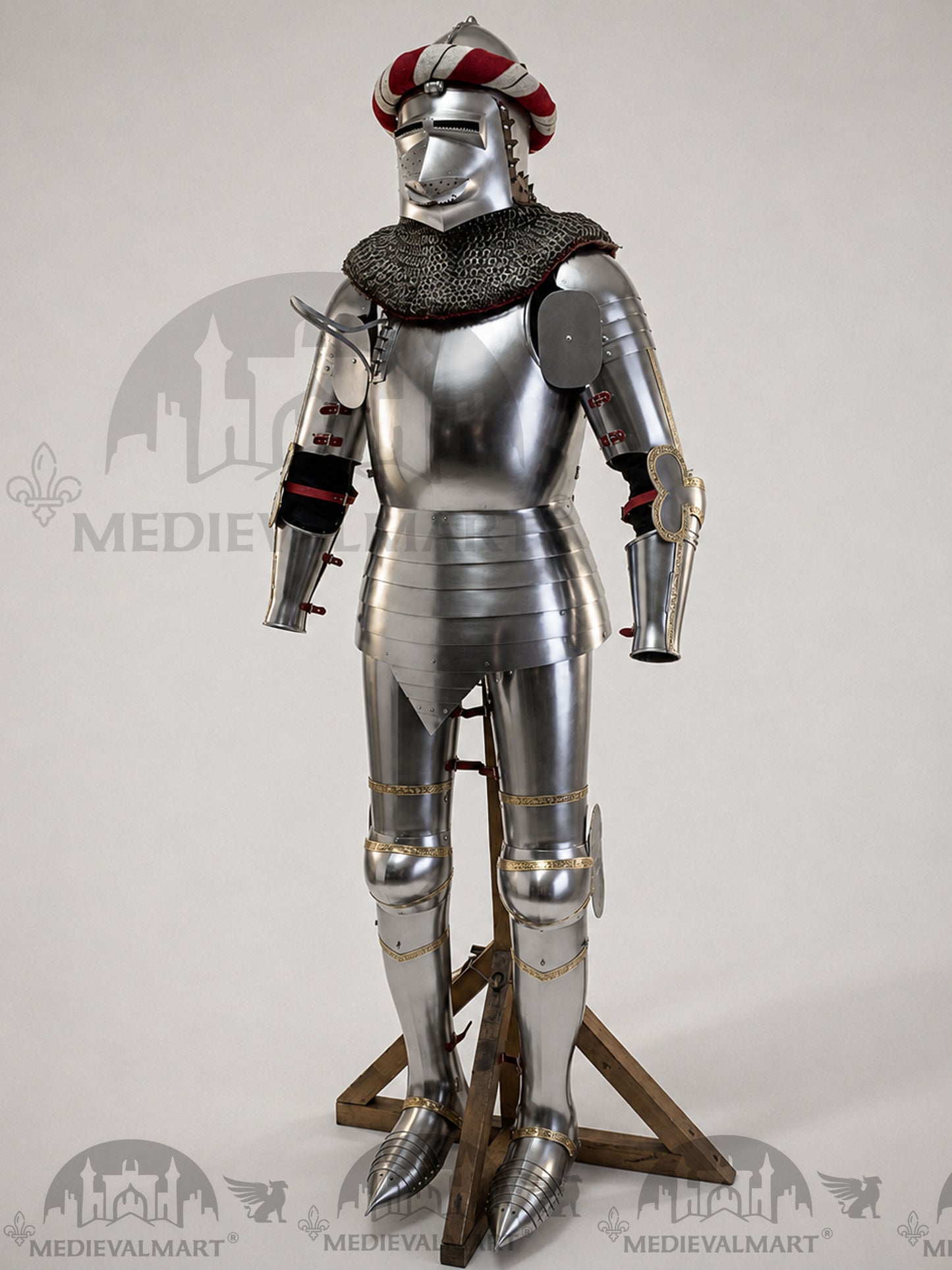 MEDIEVALMART Francis Authentic Medieval Full set of Armor W/H Hundshughel Bacient