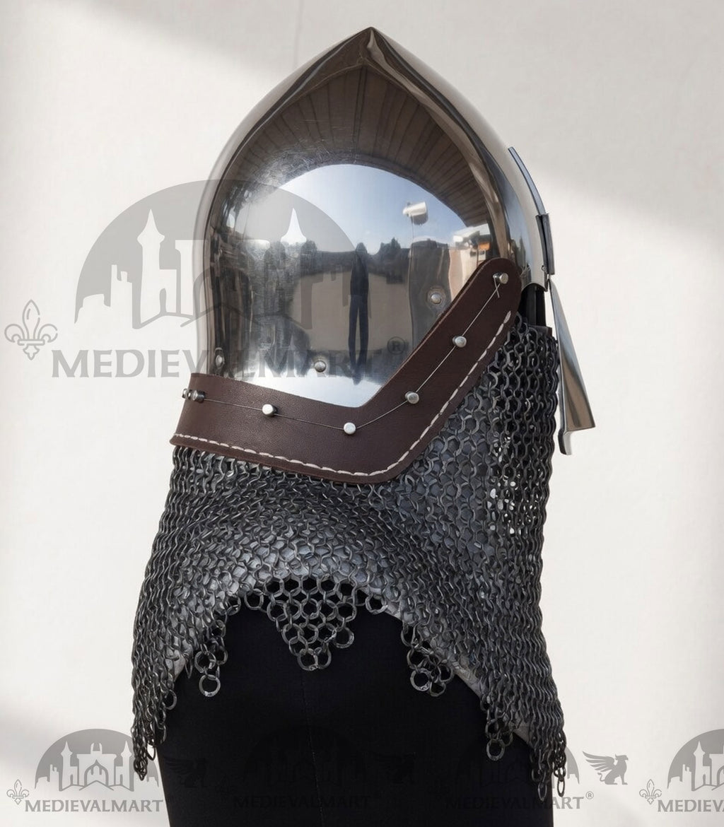 MEDIEVALMART IX Century European Nasal Bascinet Helmet for HMB; SCA; Buhurt