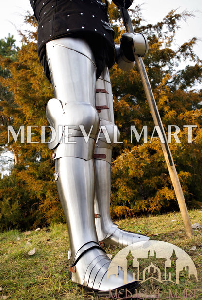 MEDIEVALMART Medieval knight full Set of Buhurt Combat Player Armor Suit W/H Titanium Brigandine or Axe  ~ Harden Steel Costume for LARP; HMB; IMCF