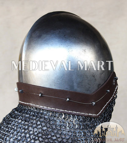 MEDIEVALMART Barbute XVth-Century Italian Open Face T-Shaped Bascinet