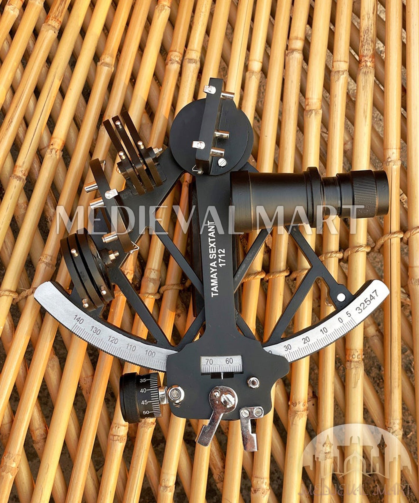 MEDIEVALMART Nautical 9"Inch Tamaya Working Sextant W/H Wooden Box | Vintage Navigational Marine  Instrument, Christmas Gifts