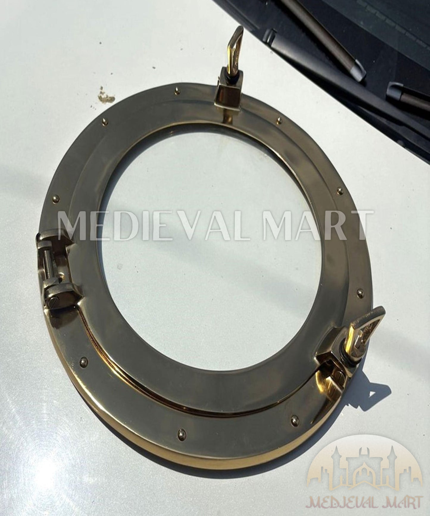 MEDIEVALMART Antique Braas Finish Maritime Ship Porthole