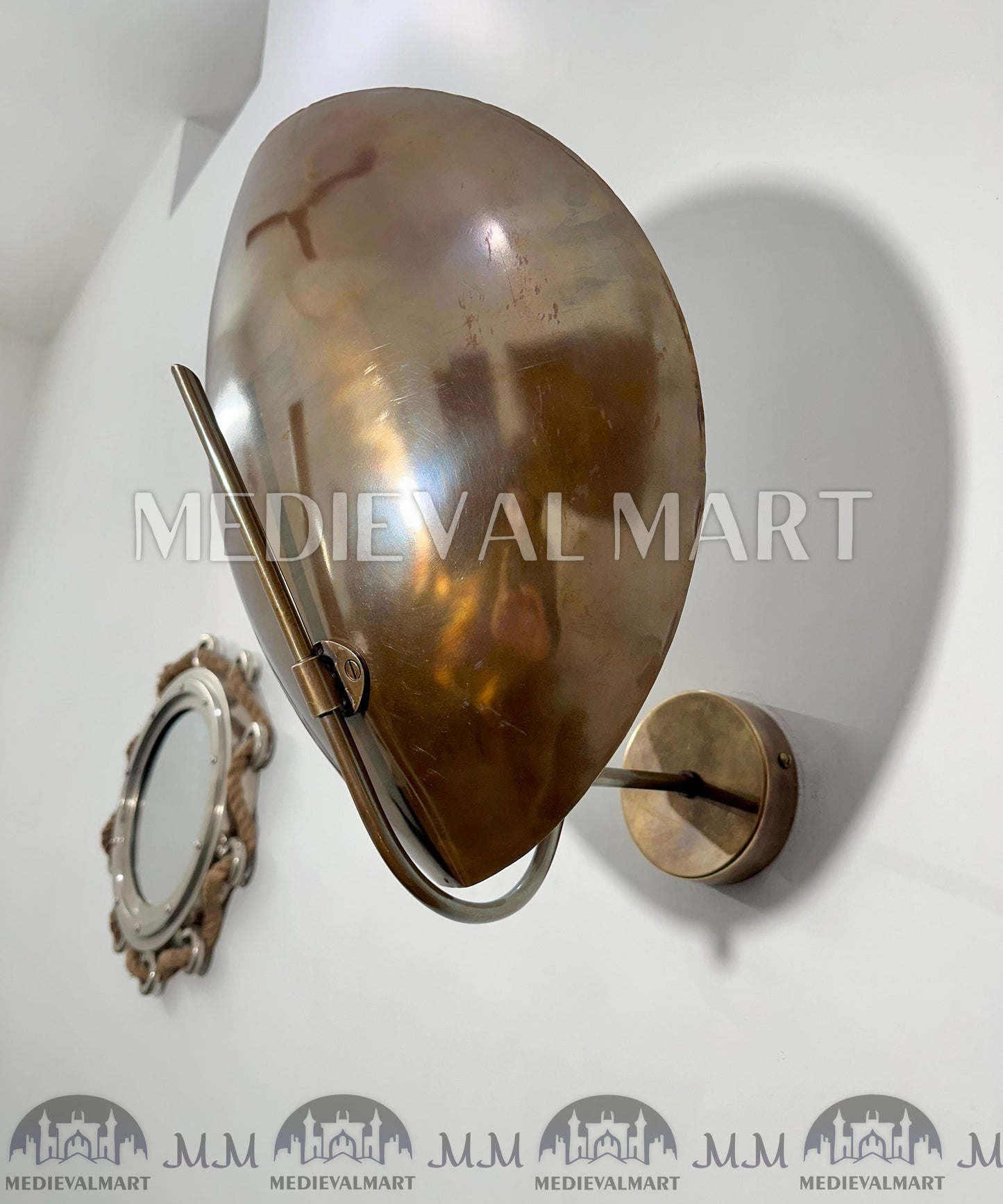 MEDIEVALMART Vintage Brass Beetle Sconce: Mid Century Modern Wall Light Fixture