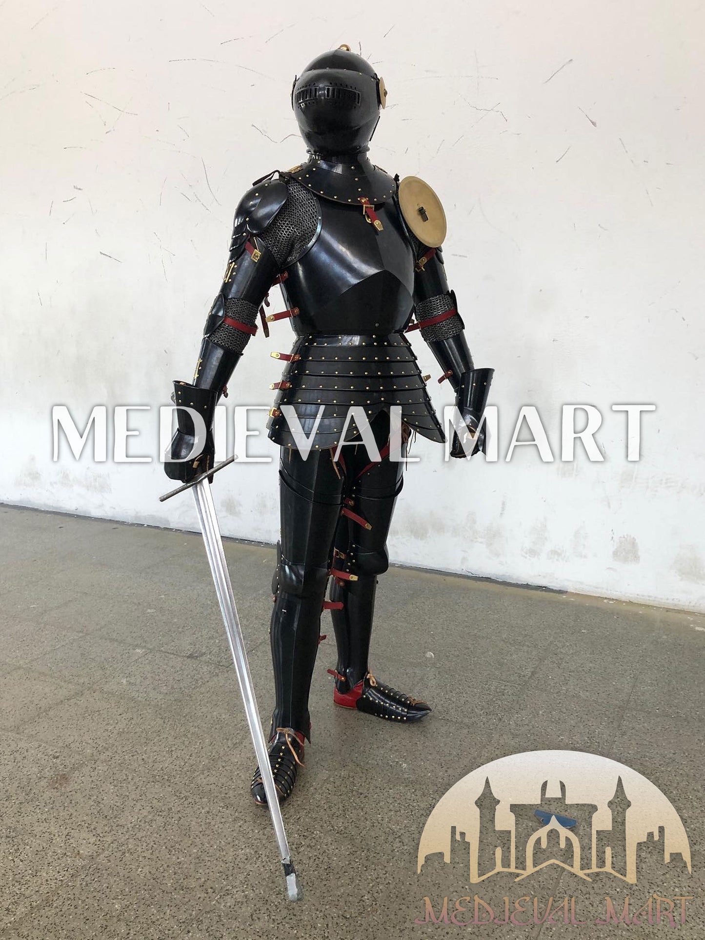 MEDIEVALMART Medieval Knight Katernbrust Full Body Armor Set W/H Sword