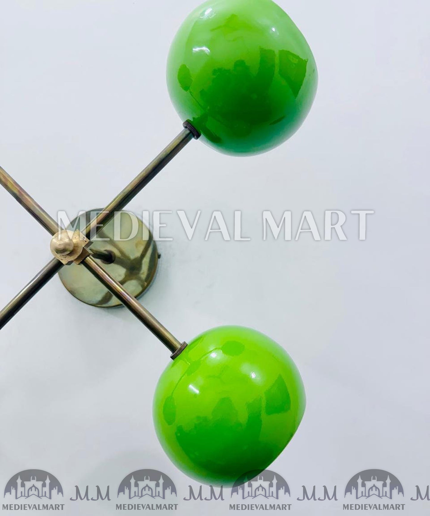 MEDIEVALMART Antique Brass 4-Light Chandelier: Swing Arm Wall Sconce