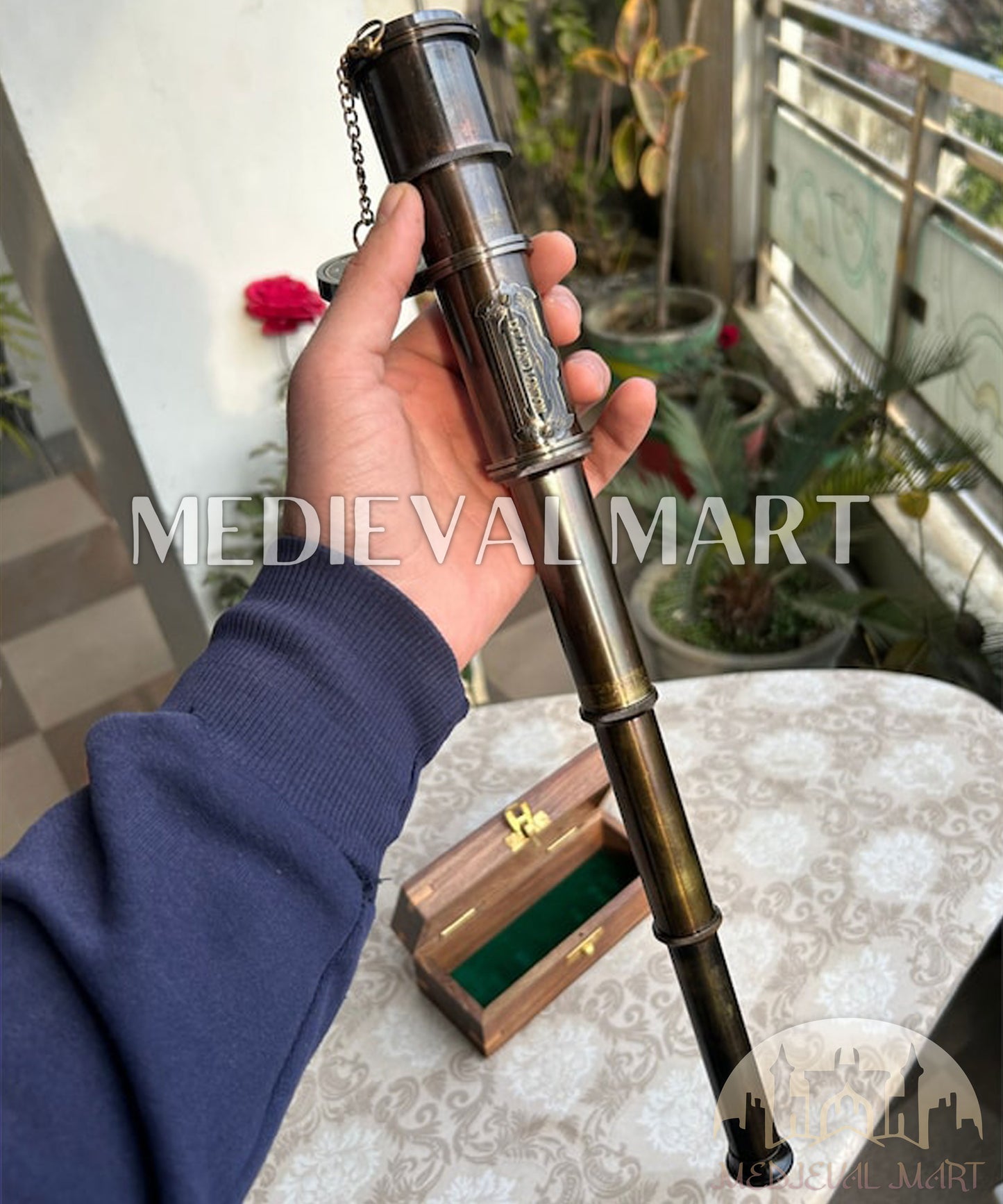 MEDIEVALMART Nautical Working Brass Pirate Telescope Gift for Chirstmas Day