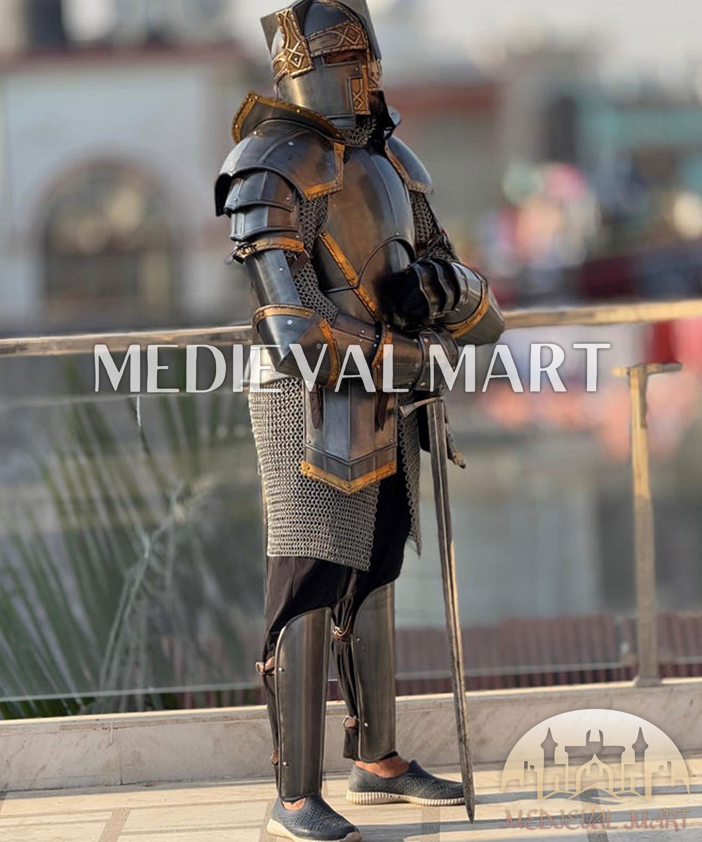 MEDIEVALMART Moria Dwarf Dwarven Steel Knight Armor Suit Full Body Armor