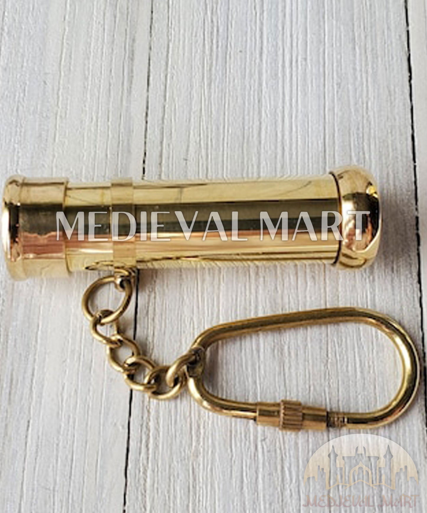 MEDIEVALMART Nautical Mini Brass Kaleidoscope Pendant Steampunk Necklace Supply