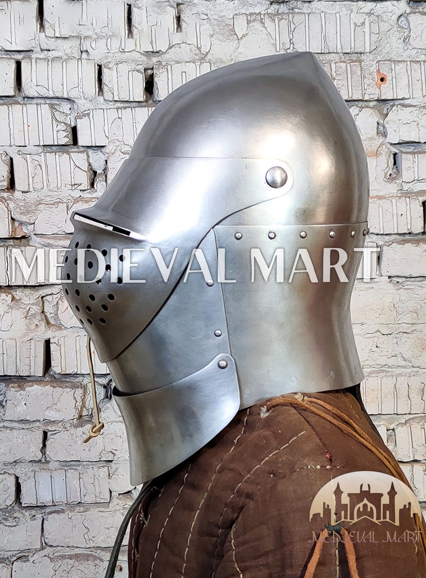 MEDIEVALMART Medieval XV Century The Great Bascinet “Sailsbury” Helmet