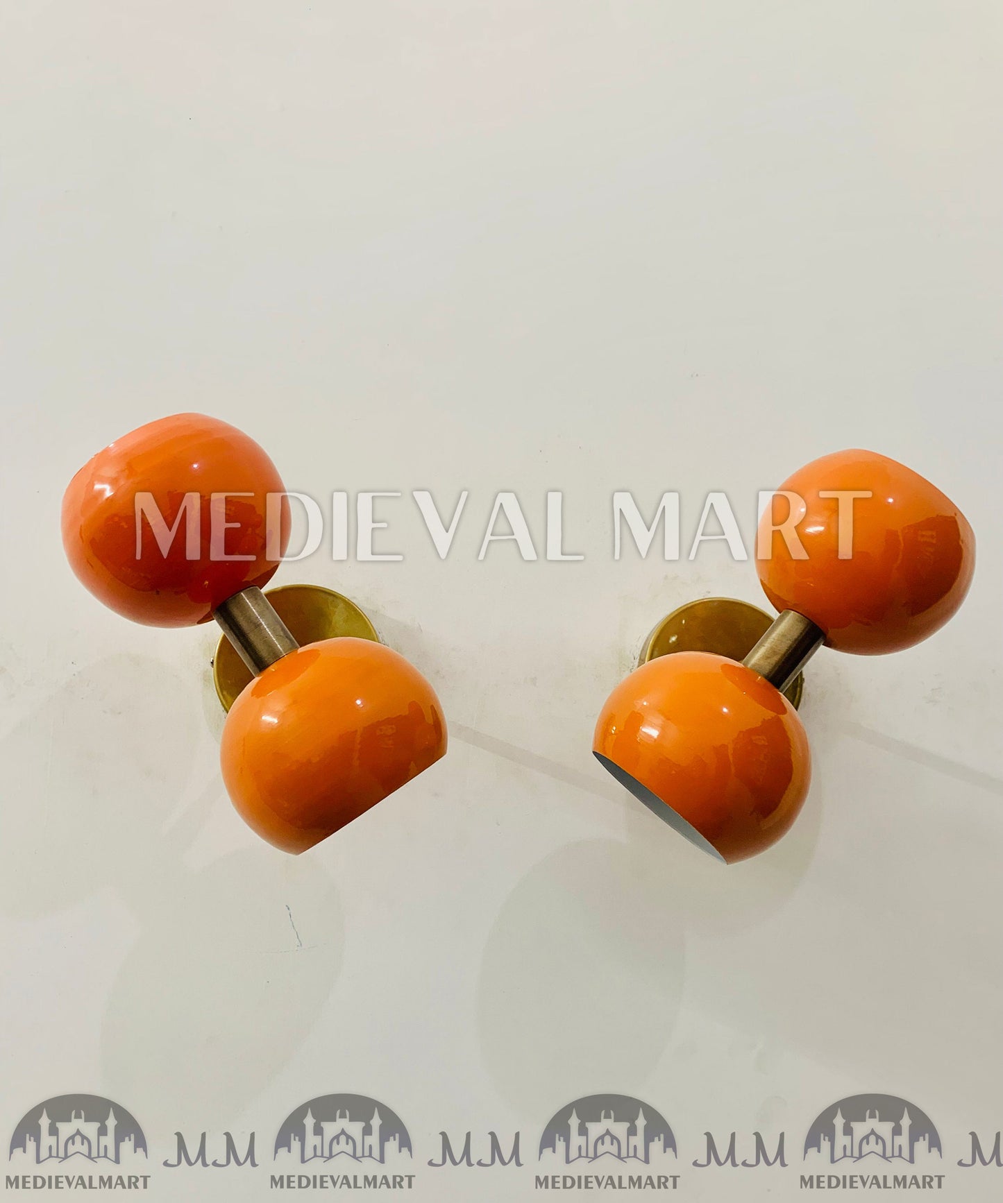 MEDIEVALMART Handmade Diabolo Wall Sconce Brass Stilnovo Style Wall Fixture Vanity Lights